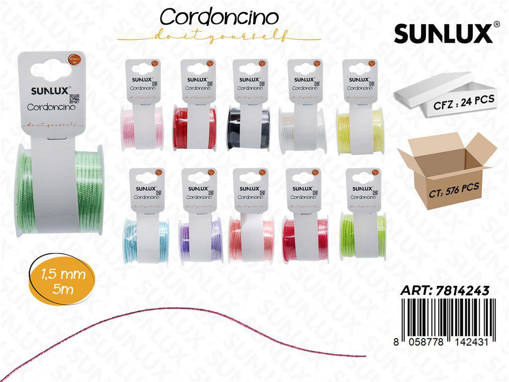 Sunlux Cordoncino Ass. D.1.5Mm*5M