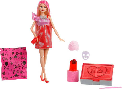 Mattel - Barbie - Barbie Party Suprise Make-up Party Bionda Vestito Rosa  JFY68