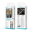 Unico CB2203 4 in 1 fast charging metal shell charging data cable flat cable 3A 1M black CAVO  wire yellow shell