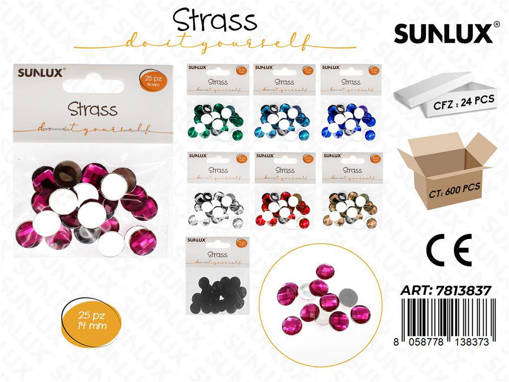 Sunlux Strass Col. Ass. 25Pcs 14Mm / Pz Da 24**