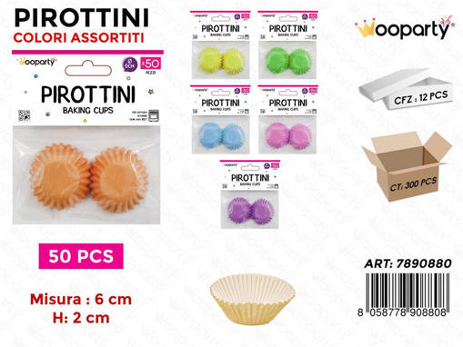 Pirottini Col. Ass. 6*2Cm 50Pcs /Pz Da 12**