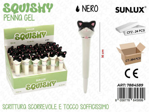 Sunlux - Sunlux Squishy Penna Gel Nero 16Cm /Pz Da 24** 7884589