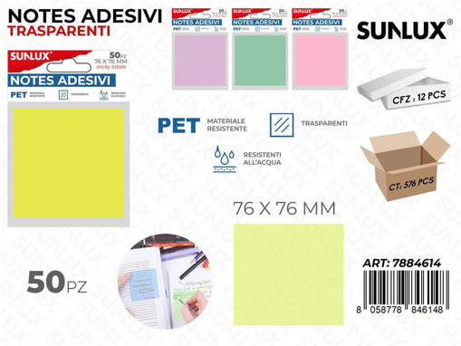 Sunlux - Sunlux Notes Adv Trasp. Ass. 50Pcs 76*76Mm /Pz Da 12** 7884614