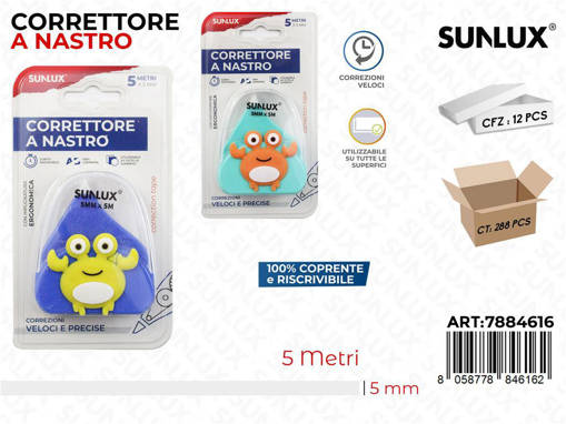 Sunlux - Sunlux Correttore A Nastro Ass. 5Mm*5Mt /Pz Da 12** 7884616