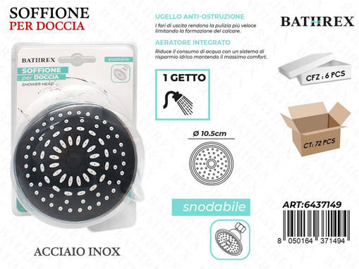 Bathrex Soffione Doccia 10Cm 1Getto