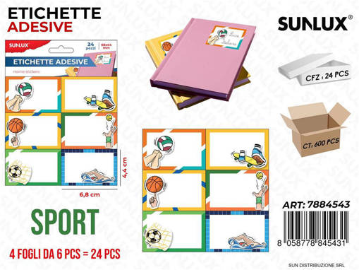Sunlux - Etichette Adv Sport 24Pcs Ass. 6.8*4.4Cm/ Pz Da 24** 7884543