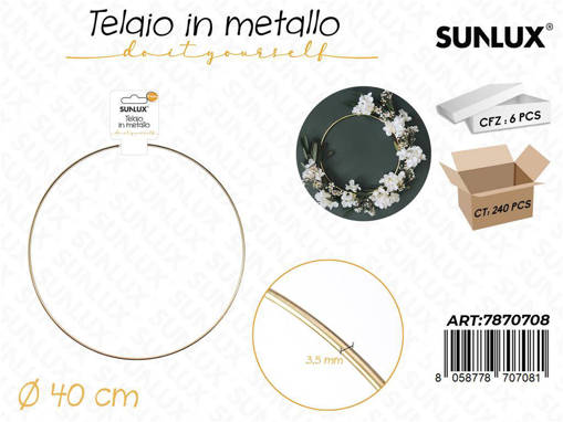 TELAIO IN METALLO ORO 