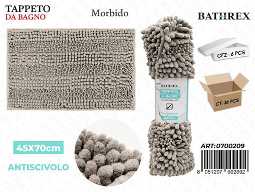 Bathrex Tappeto Da Bagno 45*70Cm Beige