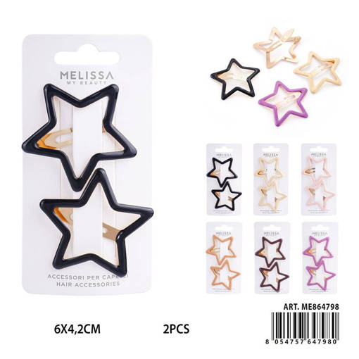 MELISSA CLIP CAPELLI 6X4,2CM 2PZ - 2P