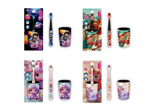 Setablu SET SPAZZOLINO DA DENTI + BICCHIERE