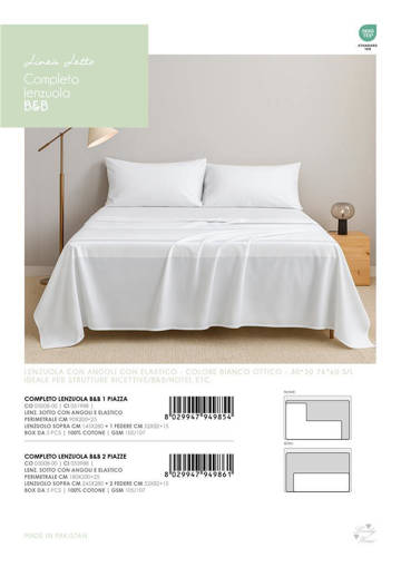 Completo Lenzuola B&B 1 Piazza