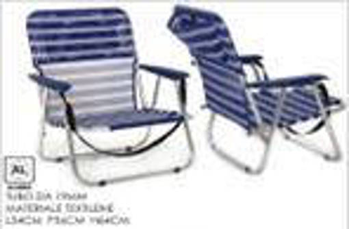 SEDIA DA MARE RIGATA CON TASCA