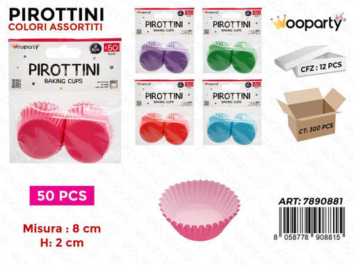 Pirottini Col. Ass. 8*2Cm 50Pcs /Pz Da 12**