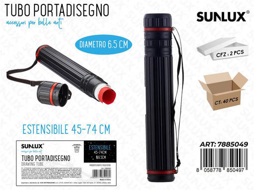 Sunlux - Tubo Portadisegni C/ Cinghia D.6.5 44-74Cm / Pz Da 2** 7885049