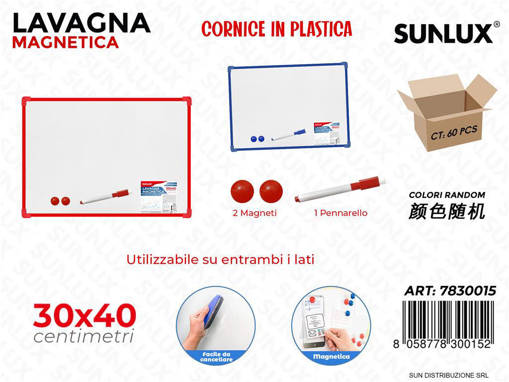 Sunlux - Lavagna Magnetica Col. Ass. 30*40Cm /Pz Da 6** 7830015