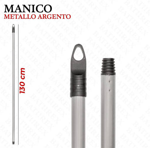 Bathrex Manico Metallo 130Cm Argento