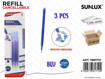 Sunlux - Bl. Refill Cancellabile Blu 3 Pcs 0.7Mm /Pz Da 12** 7881712