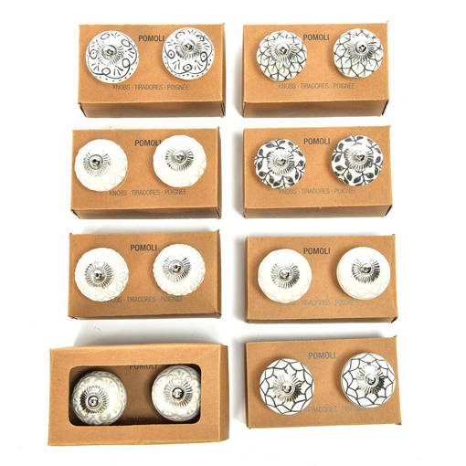 Mercury Pomoli 2Pz In Ceramica Dipinta A Mano D.4,5X6,5Cm Assortiti In Confezione Regalo