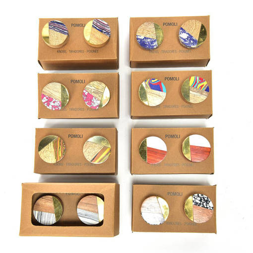 Mercury Pomoli 2Pz In Legno E Resina D.4X6,5Cm Assortiti In Confezione Regalo