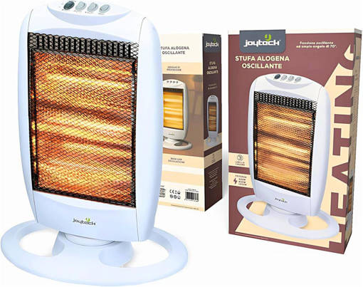 Joyteck Stufa Alogena Oscillante 400/800/1200W Fiammetta