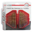 Kombo Punte Da Trapano Hss Rivestite In Titanio, Professionali,  13 Pz.