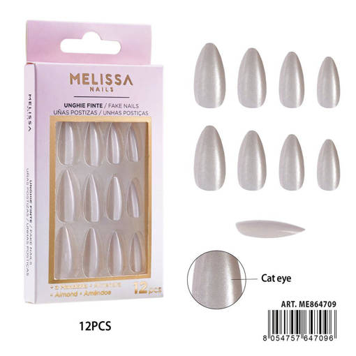 Melissa Unghie Finte Cat Eye 12Pz Mandorla