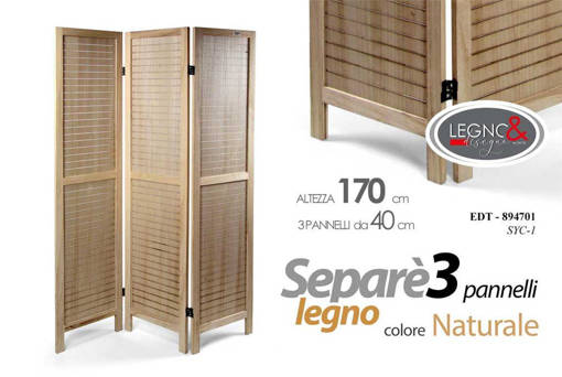 Legno&Disegno Separe 3 Pann C.Nat 120*170    Syc-1