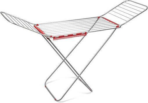 Tatay Stendibiancheria Cotton 20M Rosso (Struttura In Alluminio, Gambe In Ferro, Accessorio Per Appendere Piccoli Indumenti In Polipropilene, Pieghevole, Misure Articolo Aperto L 185 X P 55 X H 115 Cm, Garanzia 3 Anni)   