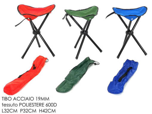 SGABELLO TESSUTO C/SACCA 3ASS.