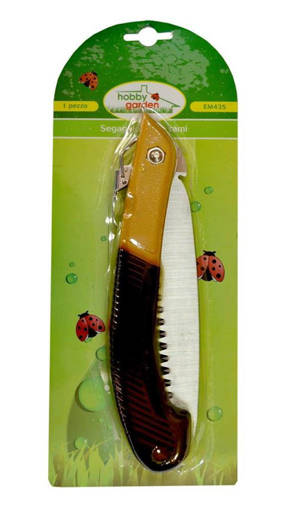 Kombo Segaccio Per Rami Richiudibile 40 Cm, Manico In Abs +  Tpr, Lama Dentata In Acciaio Termoregolato #65, 17 Cm,  250G, Tpi 7