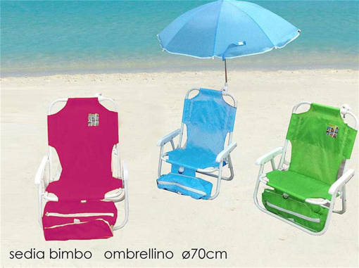 SEDIA C/OMBRELLINO 4ASS.