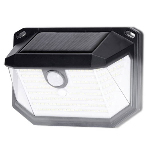 Aigostar Applique LED solare con sensore di movimento nera 6500K