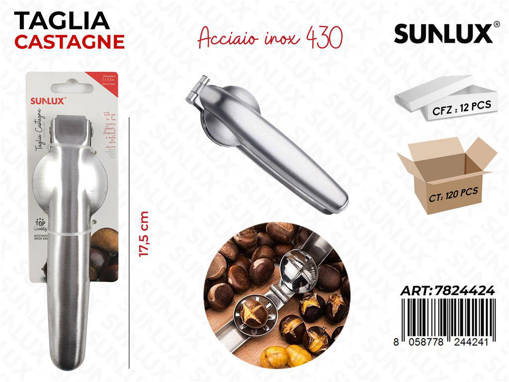 Taglia Castagne In Acciaio 430 17.5Cm /Pz Da 12**