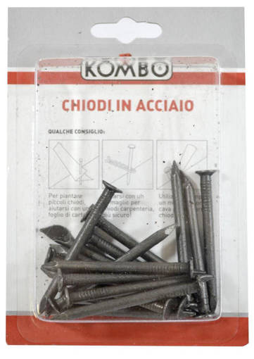 Kombo Set Di Chiodi Punta Acciao 3.7 X 50 Grezzi 70 Grammi