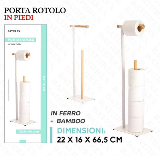 Bathrex Portarotolo Matt 22X16X66.5Cm