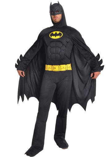 BATMAN COSTUME ADULTO MUSCOLI NERO 11718 XL