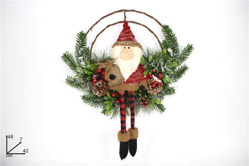 DIETROPORTA GNOMO DI NATALE DECORO INNEVATO  JSF200132