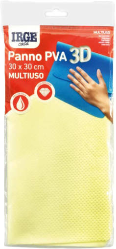 Irge Panno PVA 3D 30X30 cm 1 Pezzo Colori Assostiti