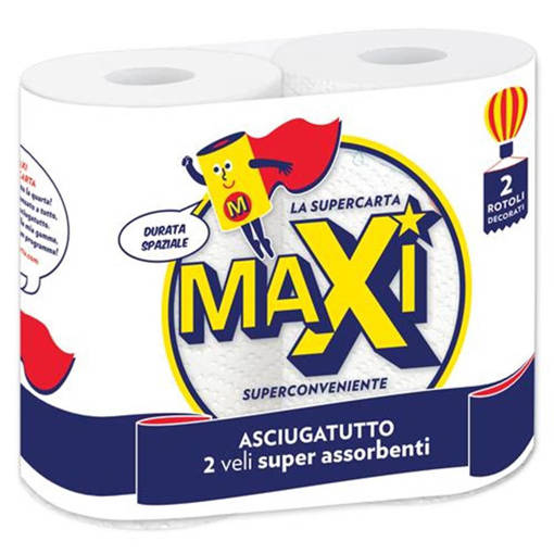 Maxi Asciugatutto Due Rotoli
