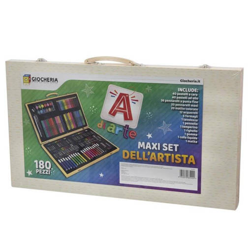 Giocheria - A di ARTE - Maxi Set dell'Artista 180 pezzi in Legno GGI190293