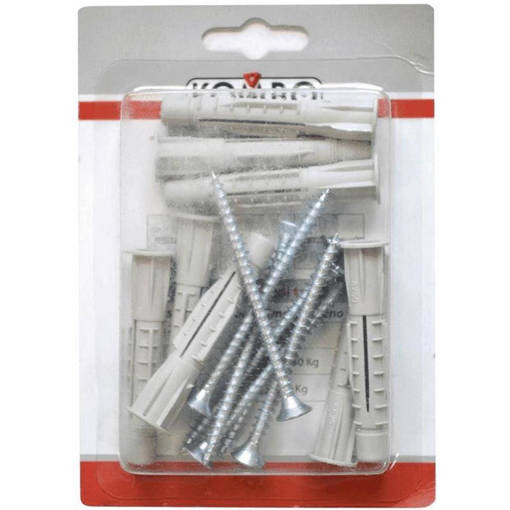 Kombo Set 8 Viti + 8 Tasselli In Nylon 8 X 50