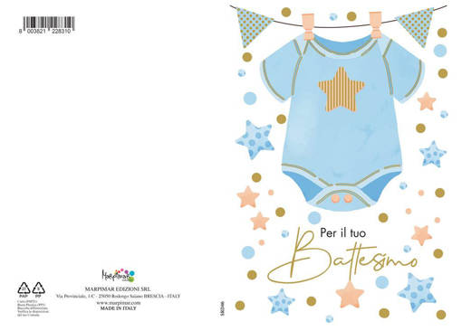 Marpimar - Battesimo Portasoldi Vestitino Azzurro SRD46