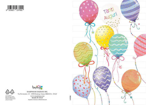 Marpimar - Tanti Auguri Palloncini Foil Oro E Rilievo LOE06