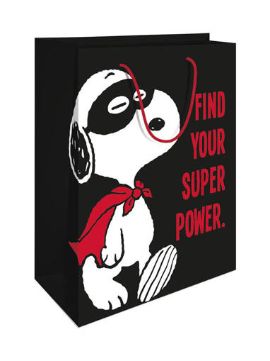 Marpimar - Shopper Snoopy Nera Piccola PESD15
