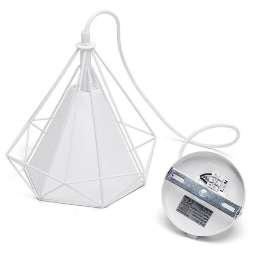 Aigostar Lampadario in ferro (lampadina esclusa) bianco E27