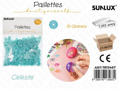 Sunlux Paillettes Celeste 15Gr / Pz Da 12**