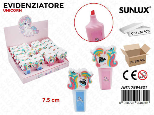 Sunlux - Sunlux Evidenziatore Unicorno Ass. 7.5Cm 7884801