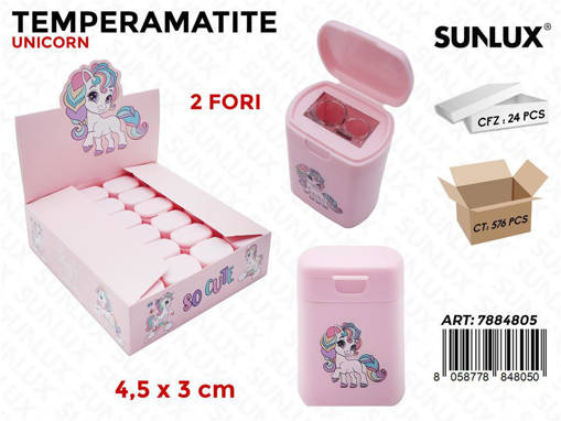 Sunlux - Sunlux Temperamatite Unicorno 2Fori 4.5*3Cm 7884805