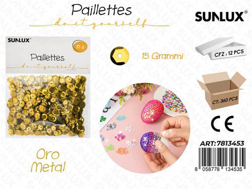 Sunlux Paillettes Oro Metal 15Gr / Pz Da 12**
