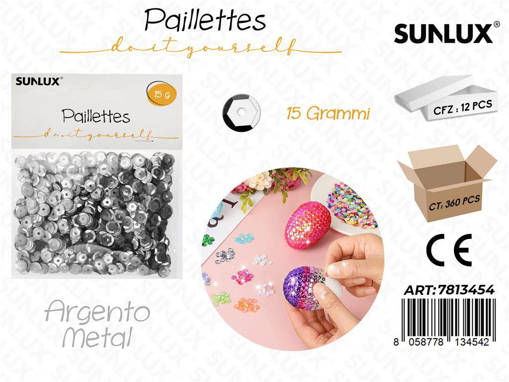 Sunlux Paillettes Arg. Metal 15Gr / Pz Da 12**